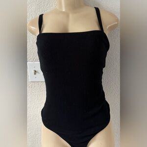 Hollister Black Slim Tank bodysuit one piece stretchy casual classy